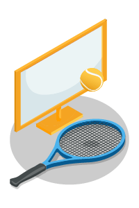 Icono de un hombre jugando al tenis