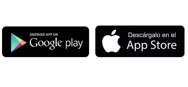 Logo de aplicaciones Mi Simyo Apple Store y Google play store