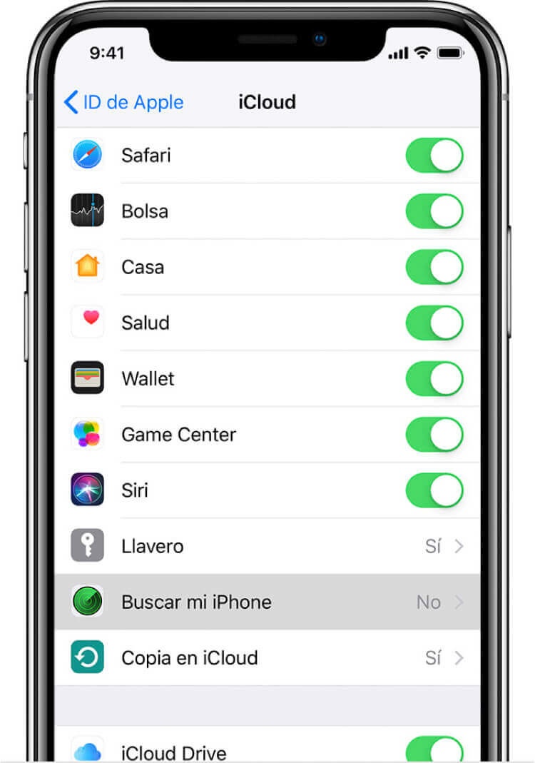 como activar buscar mi iphone