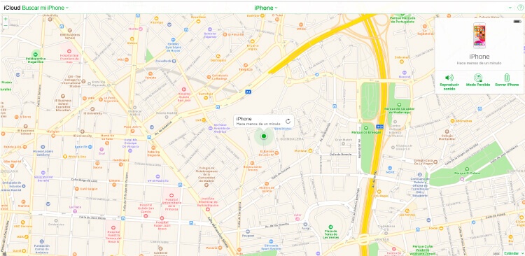 como buscar iphone desde el ordenador