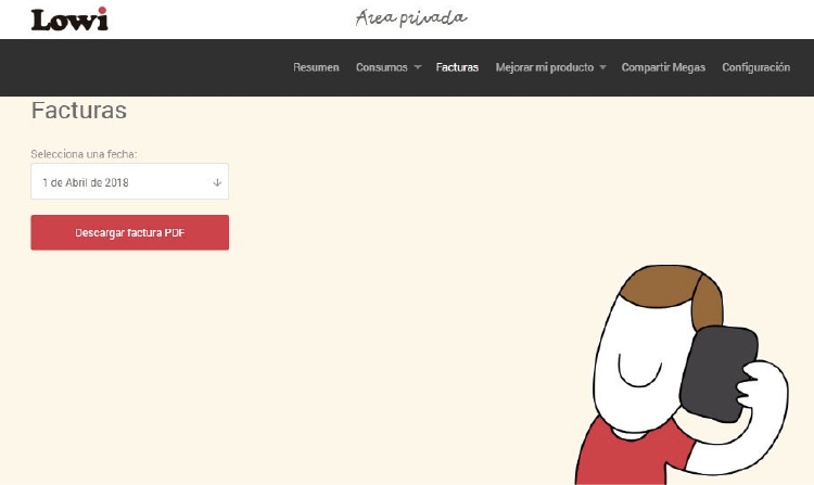 Descarga tu factura de Lowi desde la app o desde la web