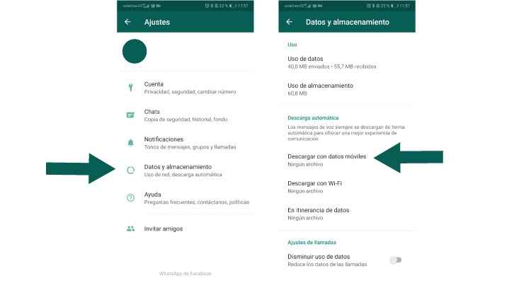 ahorrar datos moviles whatsapp