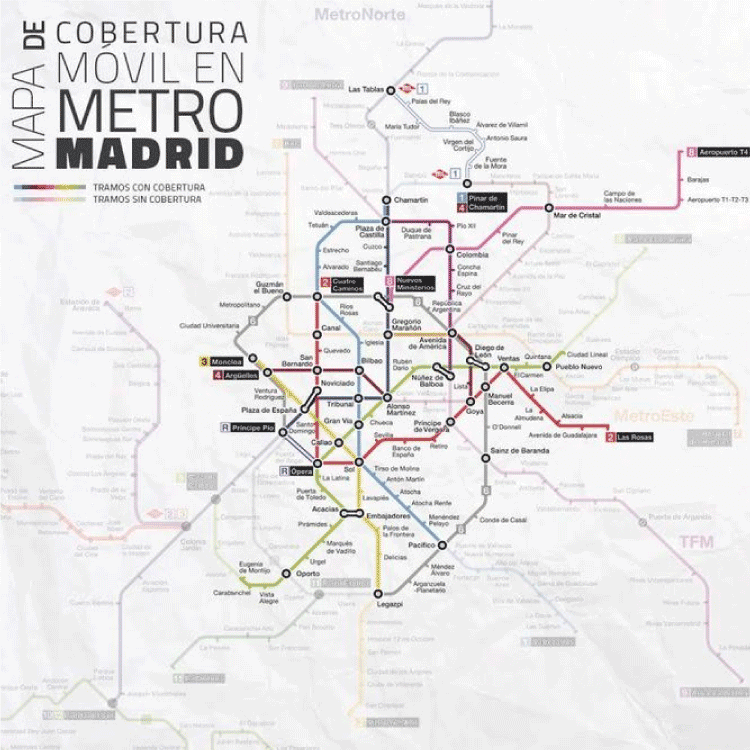 hay cobertura en el metro de madrid