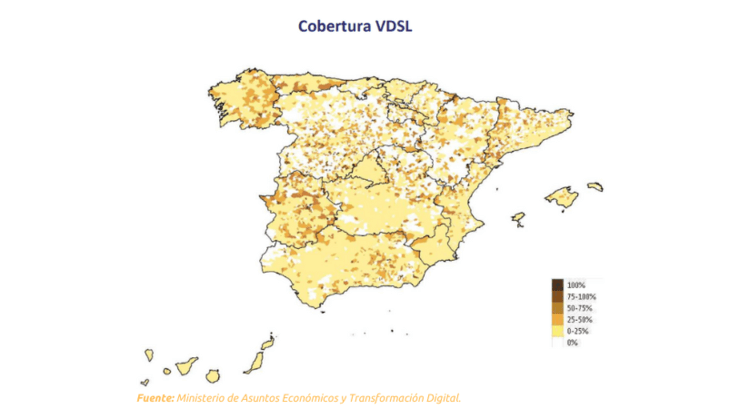 Mapa de cobertura ADSL España Mapa de cobertura ADSL España