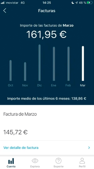 Factura Movistar app